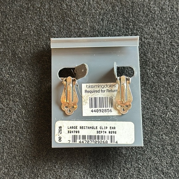 Peyote Bird NWT clip sterling silver rectangle turquoise green blue earr… - Picture 3 of 6